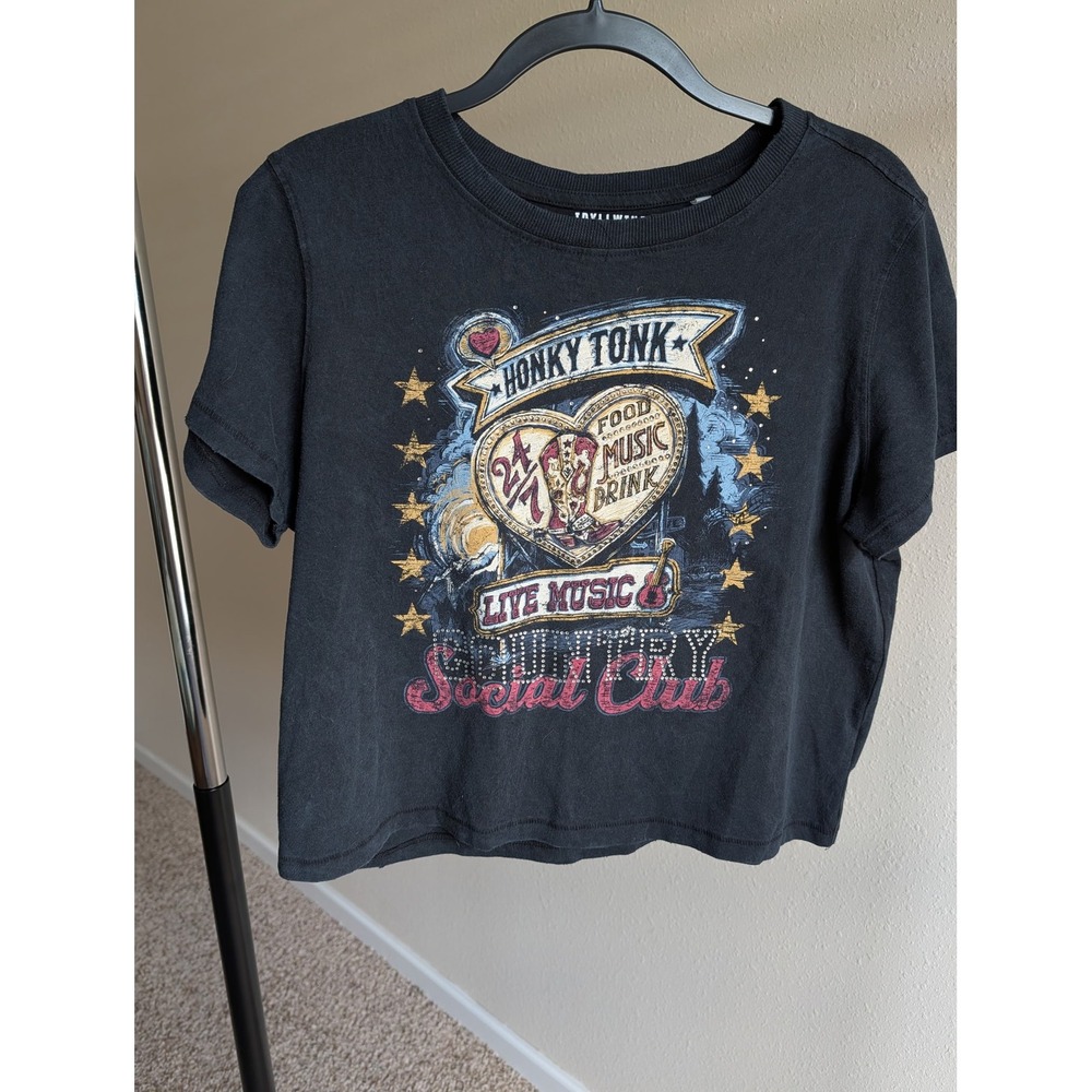 Idyllwind Miranda Lambert Honky Tonk Live Music Graphic Tee Faded Black Large